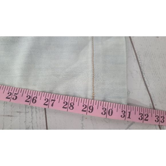 seven7 10 Sexy Flare Jeans Blue light Wash Distressed Denim Hippie Boho Hipster - Picture 7 of 9